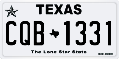 TX license plate CQB1331