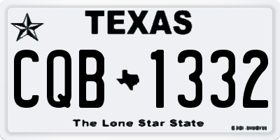 TX license plate CQB1332