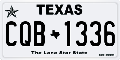TX license plate CQB1336