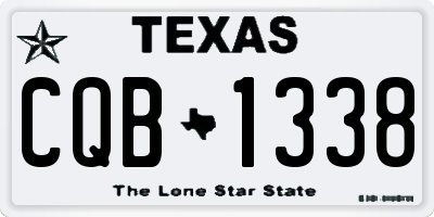 TX license plate CQB1338