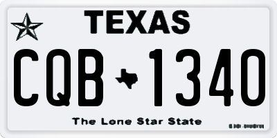TX license plate CQB1340
