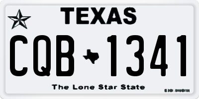 TX license plate CQB1341