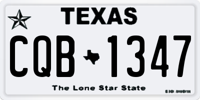 TX license plate CQB1347
