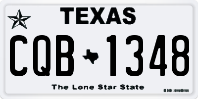 TX license plate CQB1348