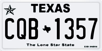 TX license plate CQB1357