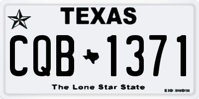 TX license plate CQB1371