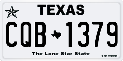 TX license plate CQB1379