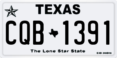 TX license plate CQB1391
