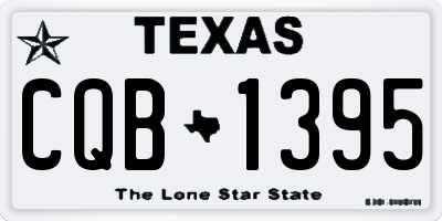 TX license plate CQB1395