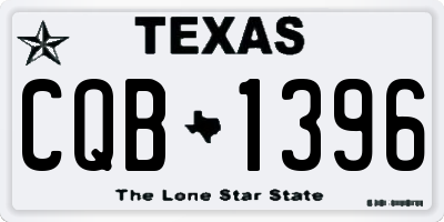 TX license plate CQB1396