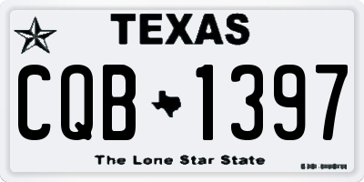 TX license plate CQB1397