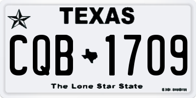 TX license plate CQB1709