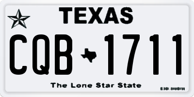 TX license plate CQB1711