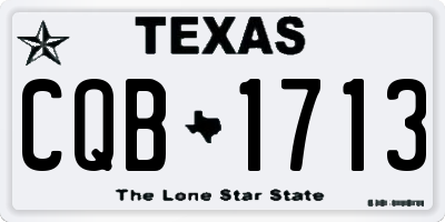 TX license plate CQB1713