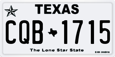 TX license plate CQB1715
