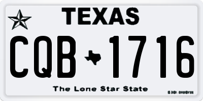 TX license plate CQB1716