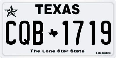 TX license plate CQB1719
