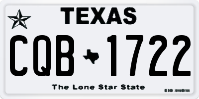 TX license plate CQB1722