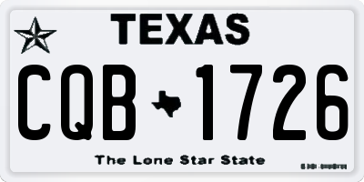 TX license plate CQB1726