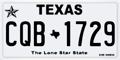 TX license plate CQB1729