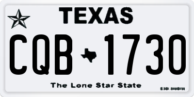TX license plate CQB1730