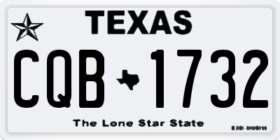 TX license plate CQB1732