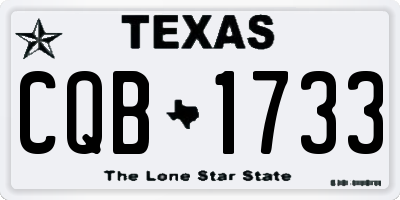 TX license plate CQB1733