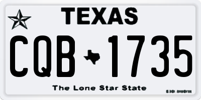 TX license plate CQB1735