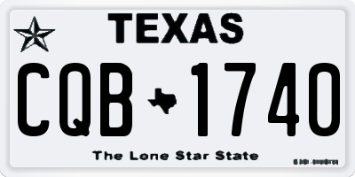 TX license plate CQB1740