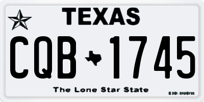 TX license plate CQB1745