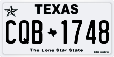 TX license plate CQB1748