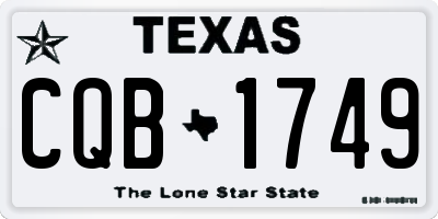 TX license plate CQB1749