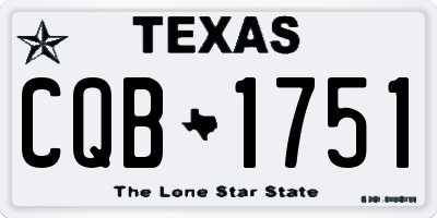 TX license plate CQB1751