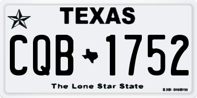 TX license plate CQB1752