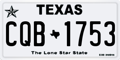 TX license plate CQB1753