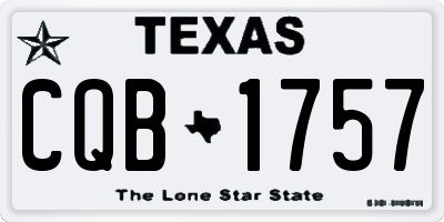 TX license plate CQB1757