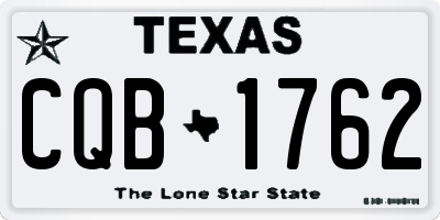 TX license plate CQB1762