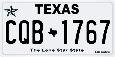 TX license plate CQB1767