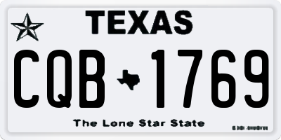 TX license plate CQB1769
