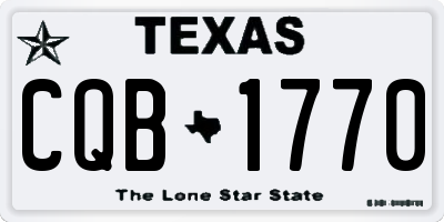 TX license plate CQB1770