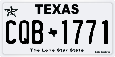 TX license plate CQB1771