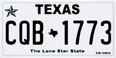 TX license plate CQB1773
