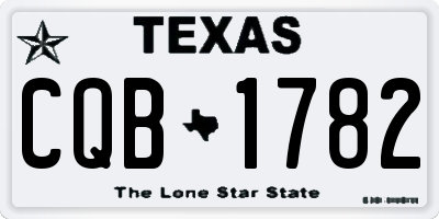 TX license plate CQB1782
