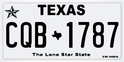 TX license plate CQB1787