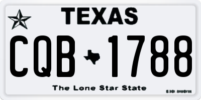 TX license plate CQB1788