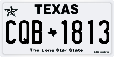 TX license plate CQB1813