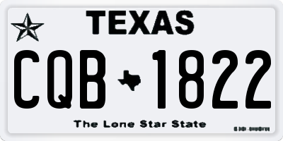TX license plate CQB1822