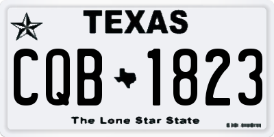 TX license plate CQB1823