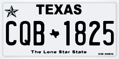 TX license plate CQB1825