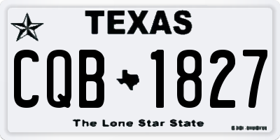 TX license plate CQB1827